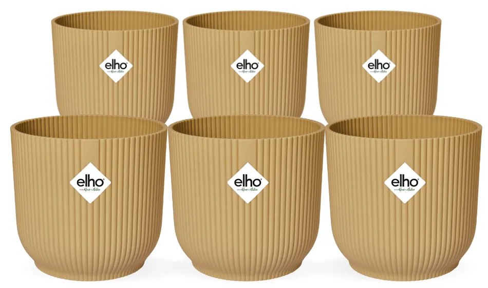 6x Pot elho Vibes Fold Round geel