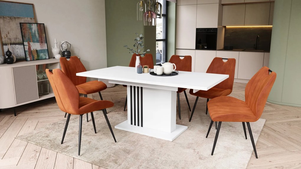 LEONEL Wit Mat – MODERNE VOUWTAFEL TOT 180 cm!