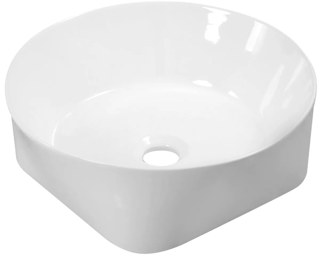 Kerra KR919 waskom rond glans wit 40x40x14cm