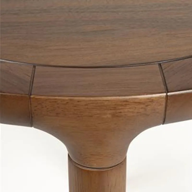 Zuiver Storm Ronde Bijzettafel Walnoot - 35 X 35cm.