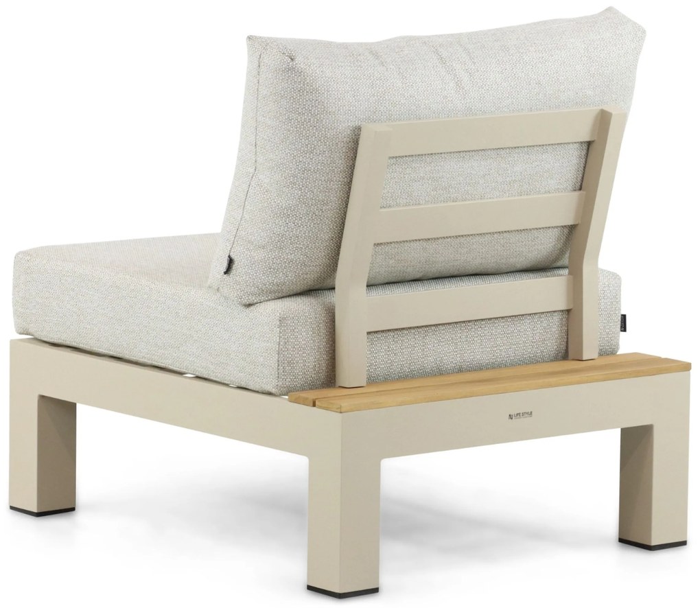 Loungeset 6 personen Aluminium/Teak Taupe Lifestyle Garden Furniture Vittoria
