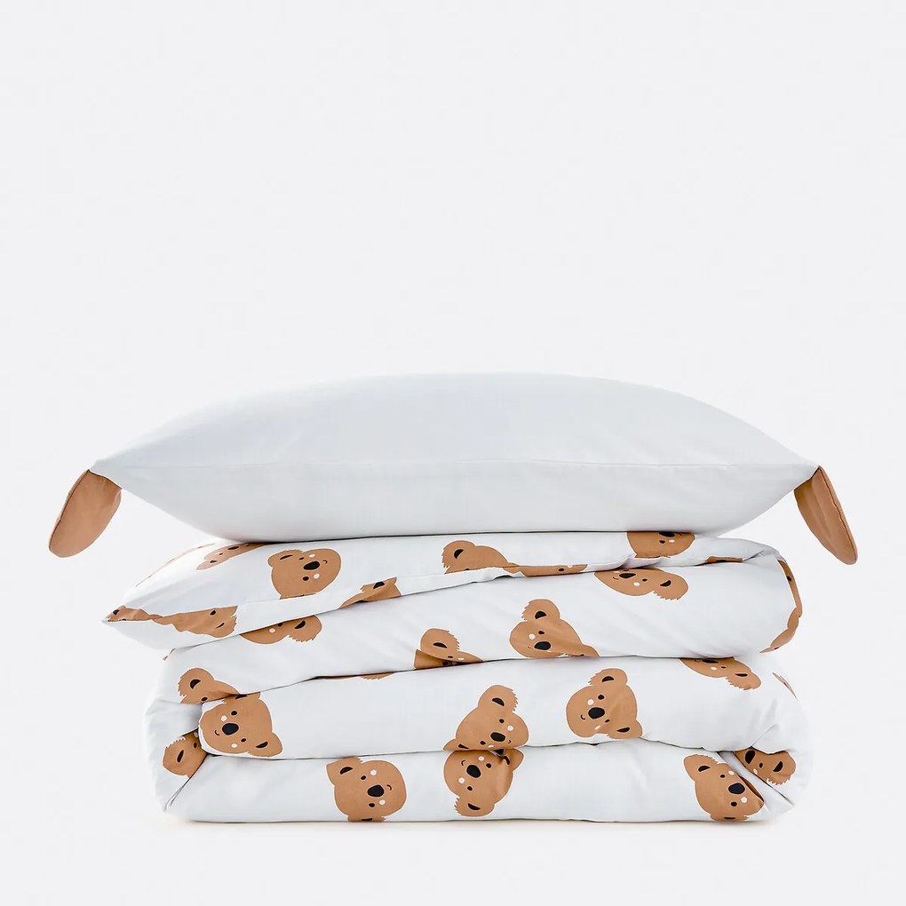Kinderbeddelenset 50% gerecycled katoen, vierkant kussensloop, KOALA