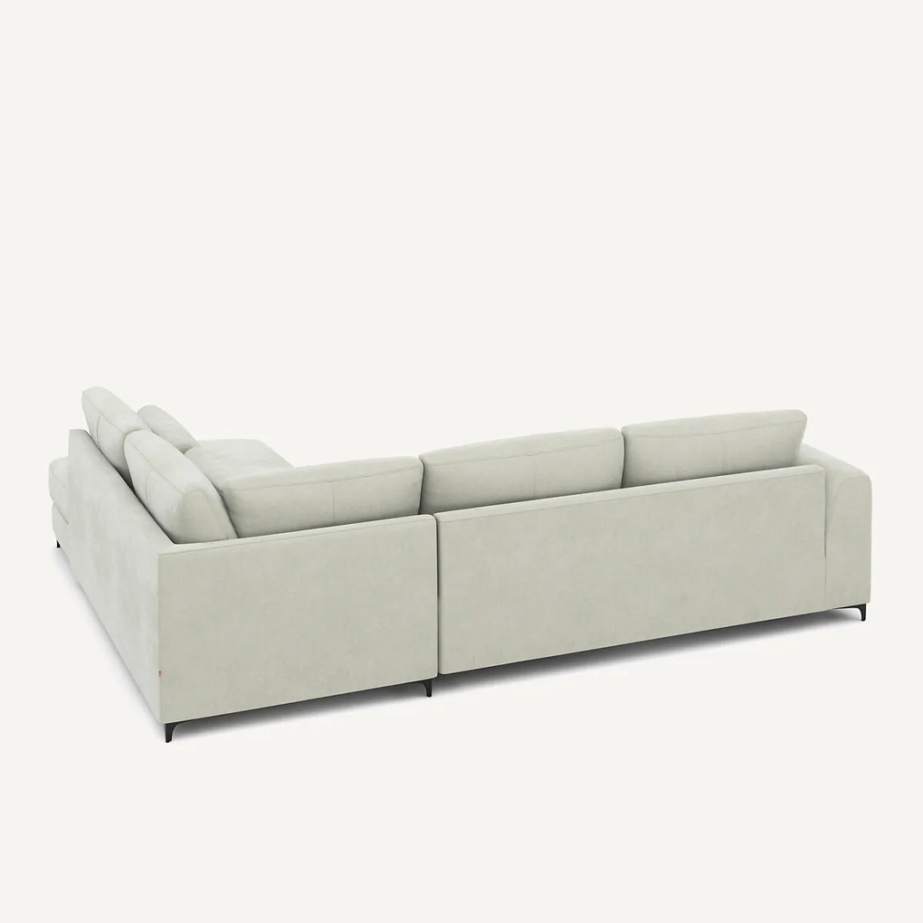 Omvormbare hoekbank rechts, stonewashed fluweel, Marsile