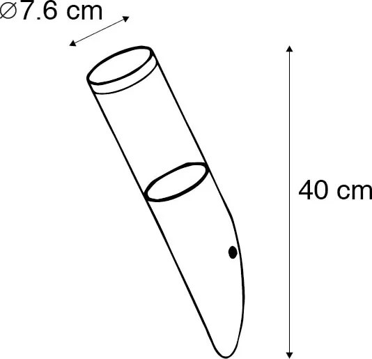 Moderne buitenwandlamp staal IP44 - Rox