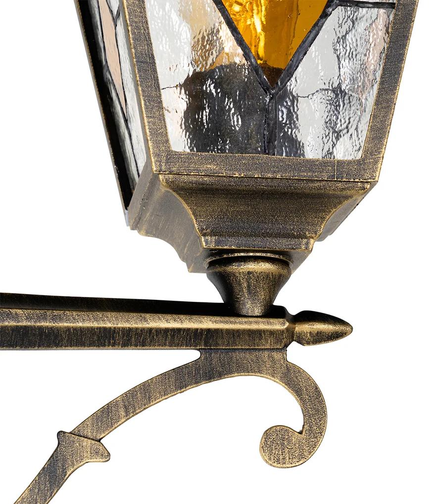 Vintage buiten lantaarn antiek goud 240 cm 2-lichts - Antigua Klassiek / Antiek E27 IP44 Buitenverlichting