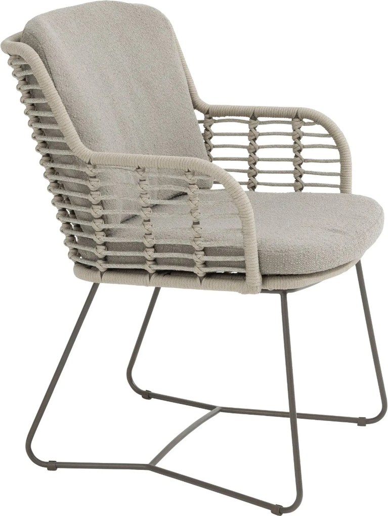 Tuinstoel Aluminium/rope Taupe-naturel-bruin 4 Seasons Outdoor Fabrice