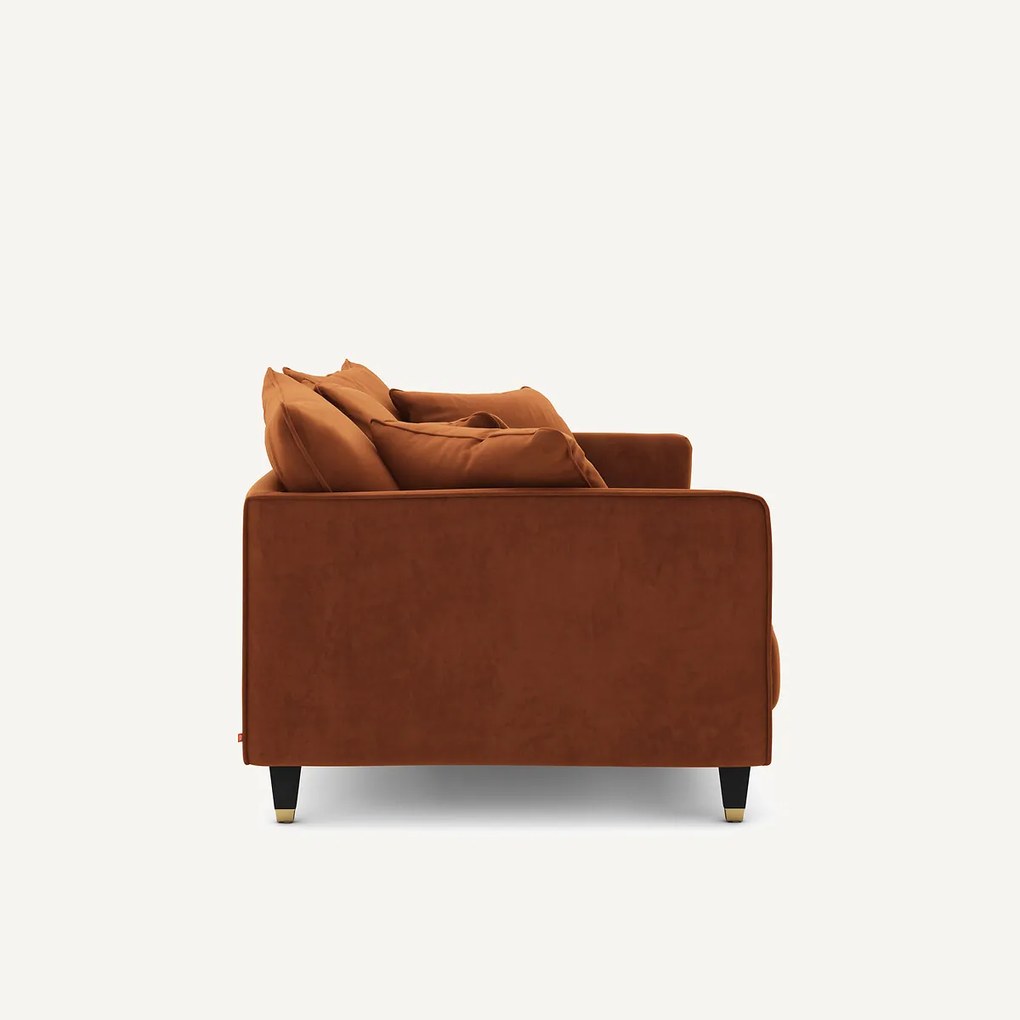 3-zits compacte fluwelen bank, Lazare