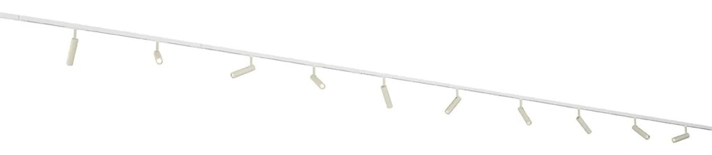 Modern railsysteem met 10 Spot / Opbouwspot / Plafondspots beige met wit 1-fase - Slimline Uzzy G9 Binnenverlichting Lamp