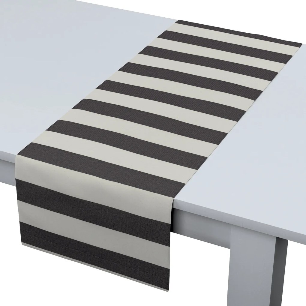 Dekoria Rechthoekige tafelloper, wit-grijs, 40 x 130 cm