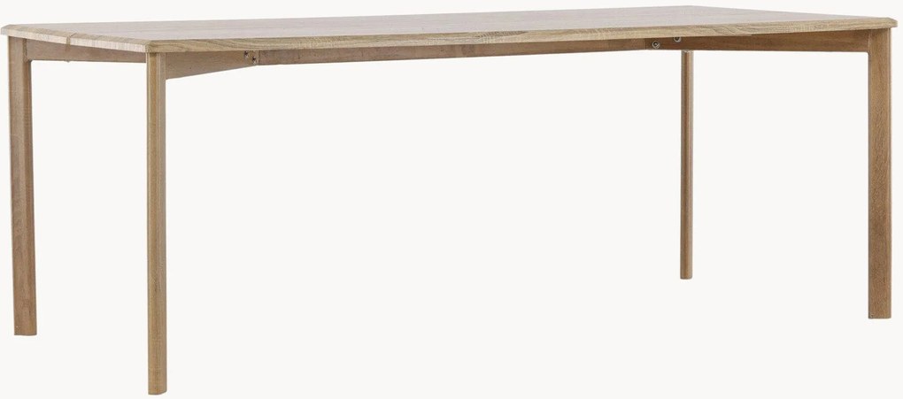Eettafel Damon met houten tafelblad, 200 x 90 cm