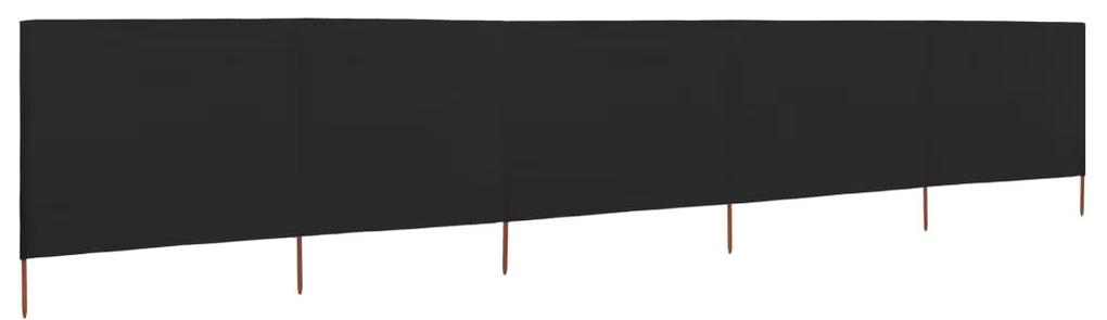 vidaXL Windscherm 5-panelen 600x80 cm stof zwart