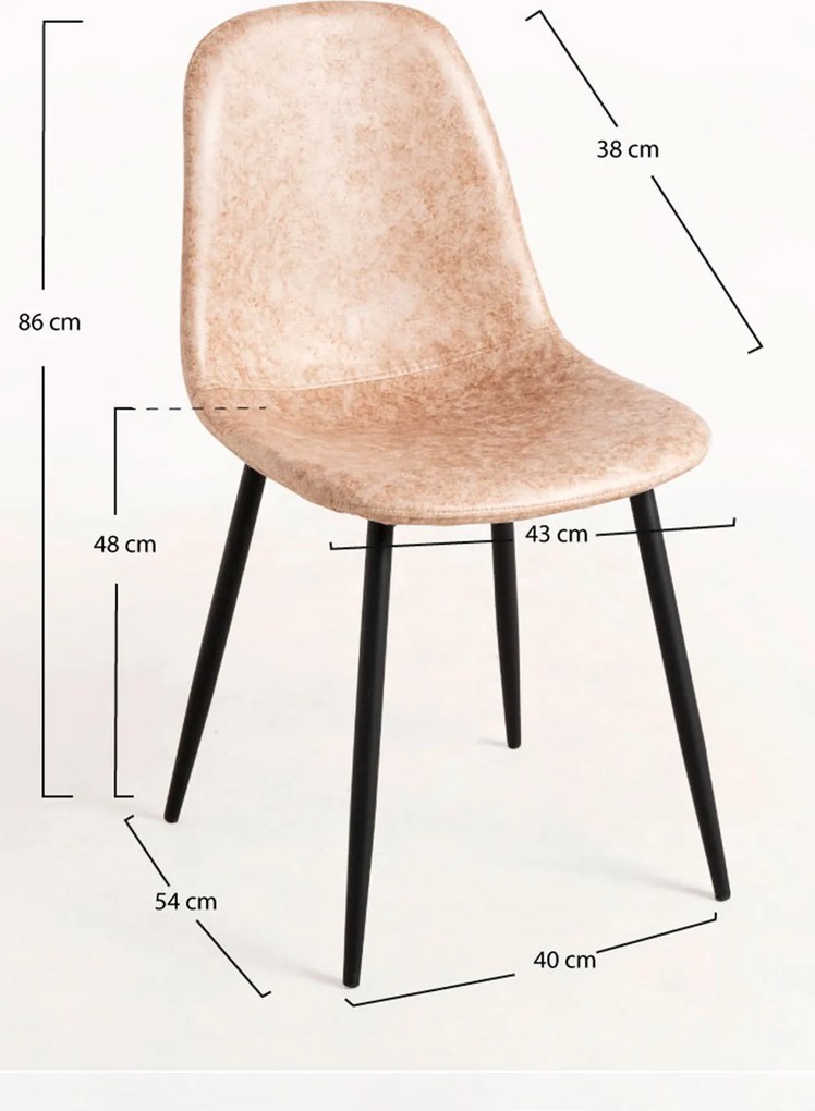 Set 4 Black Teok Kunstlederen Stoelen