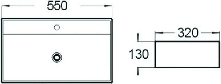 Mexen Alisa bovenbouw wastafel 55 x 32 cm, wit - 21745500