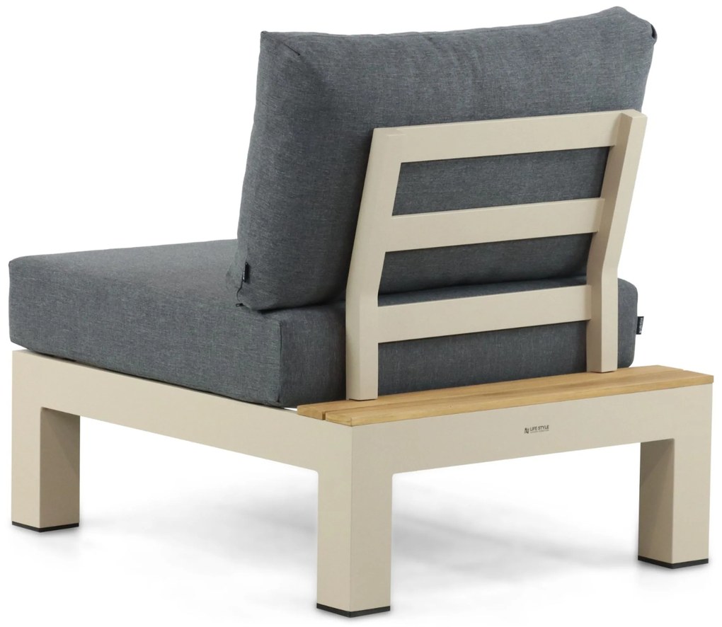 Loungeset 6 personen Aluminium/Teak Taupe Lifestyle Garden Furniture Vittoria