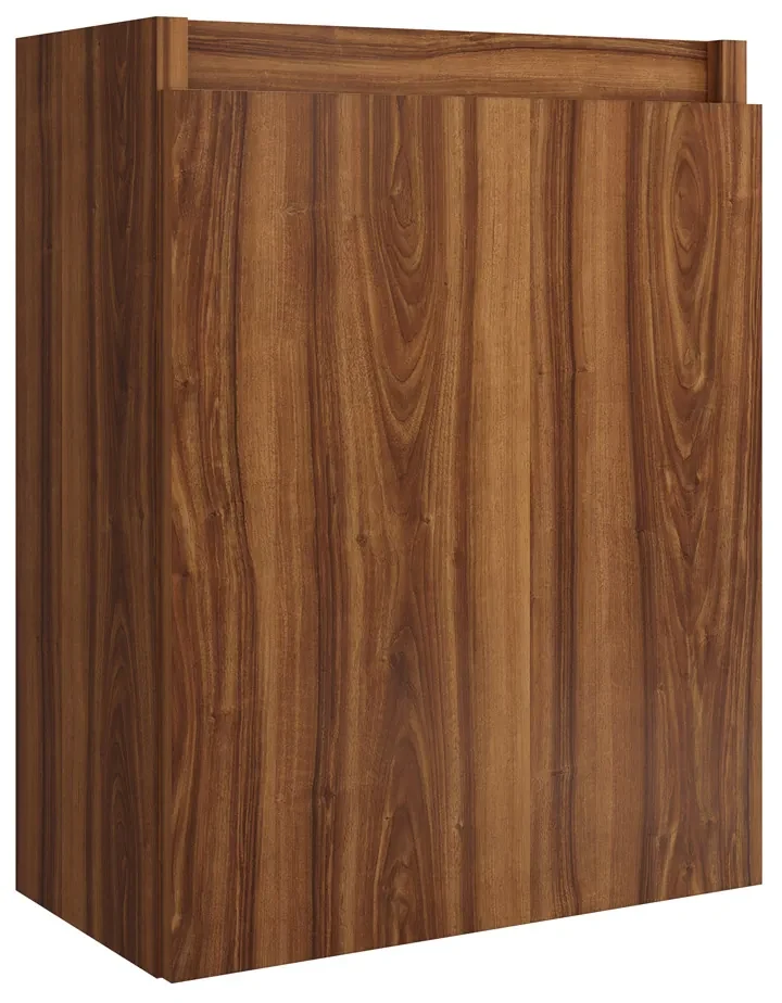 Fontana Bano toiletmeubel walnoot 40x22cm met glans witte waskom