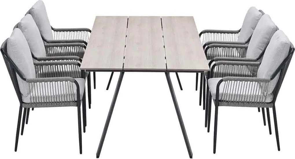 Garden Impressions Stevie tuinset 7-delig - Braga tuintafel 220x100 cm