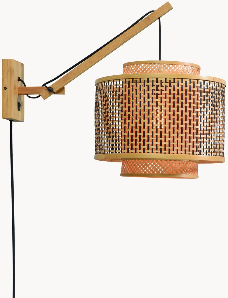 Wandlamp Bhutan van bamboehout