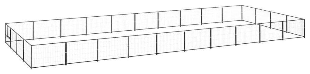 vidaXL Hondenkennel 40 m² staal zwart