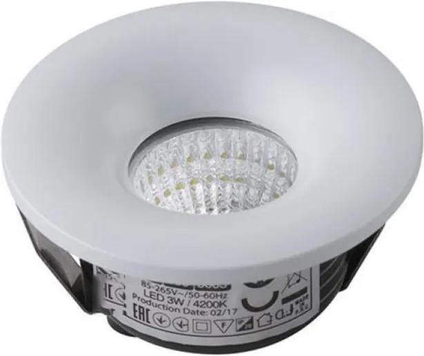 LED Veranda Spot Verlichting 3W 4200K Natuurlijk Wit Rond Inbouw Hoog Mat Wit