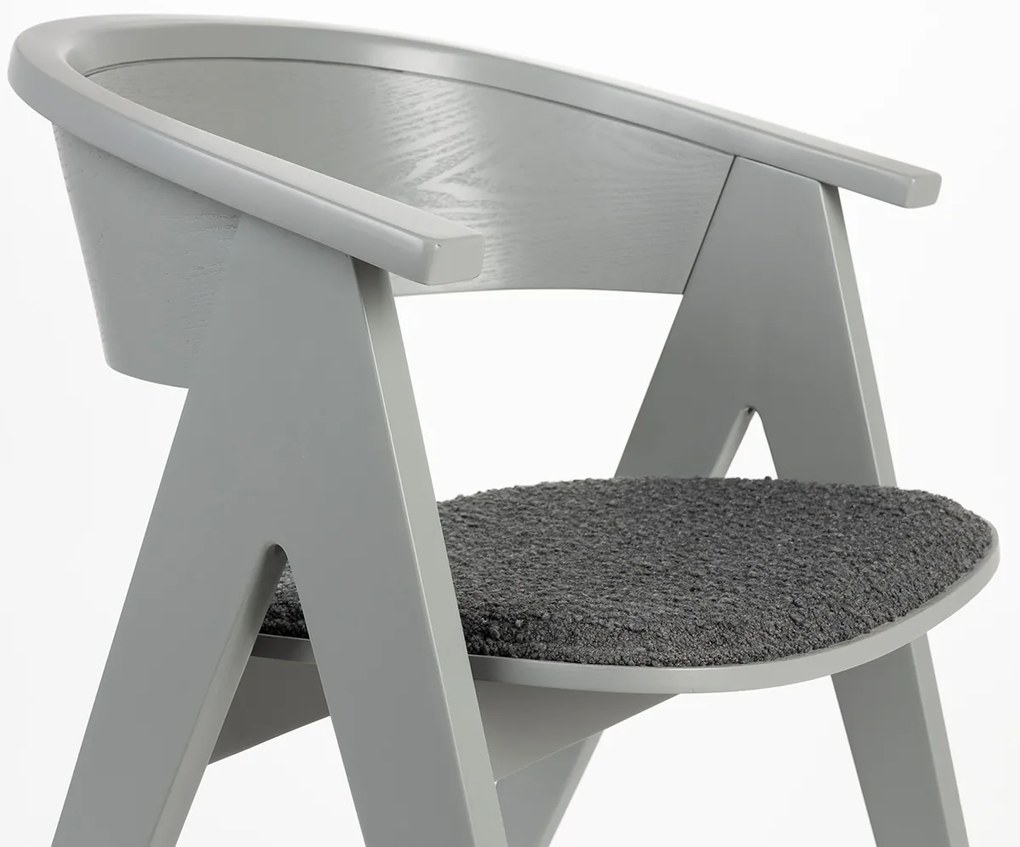 Zuiver Ndsm Design Eetkamerstoel Grijs Hout