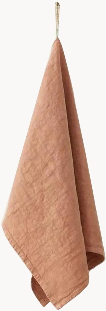 Handgemaakt linnen theedoek Café Crème