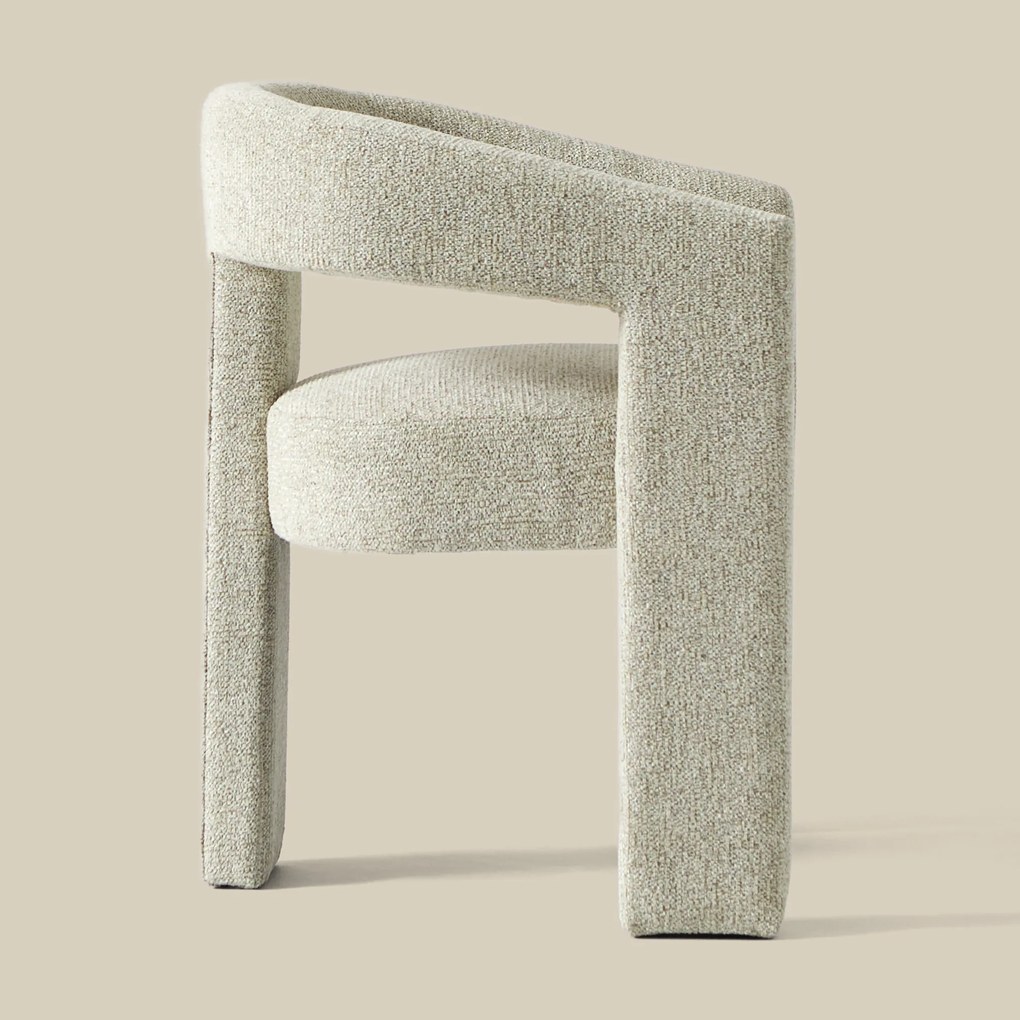 Wabi Sabi Eetkamerstoel Beige Volledig Stof