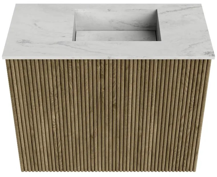 Mondiaz Joya DLux 50cm toiletmeubel dusk met wastafel faye rechts 1 kraangat opalo