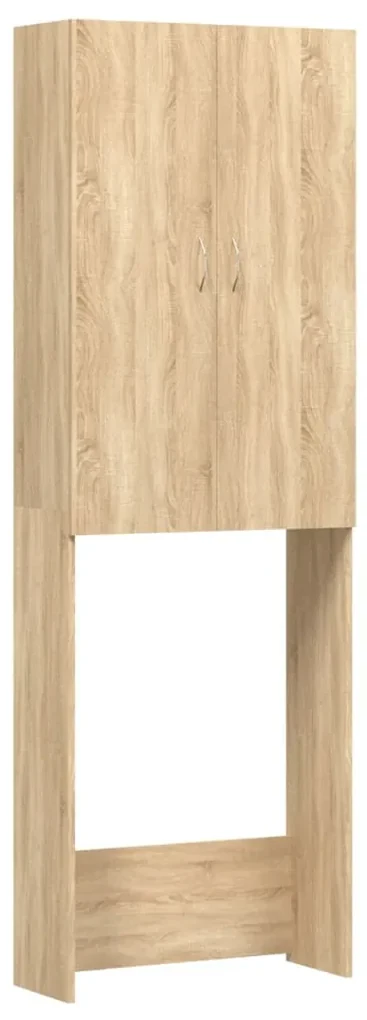 vidaXL Wasmachinekast 64x25,5x190 cm sonoma eikenkleurig