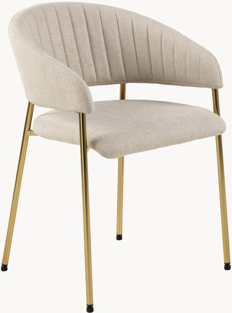 Gestoffeerde eetkamerstoelen Ann met armleuningen, 2 stuks