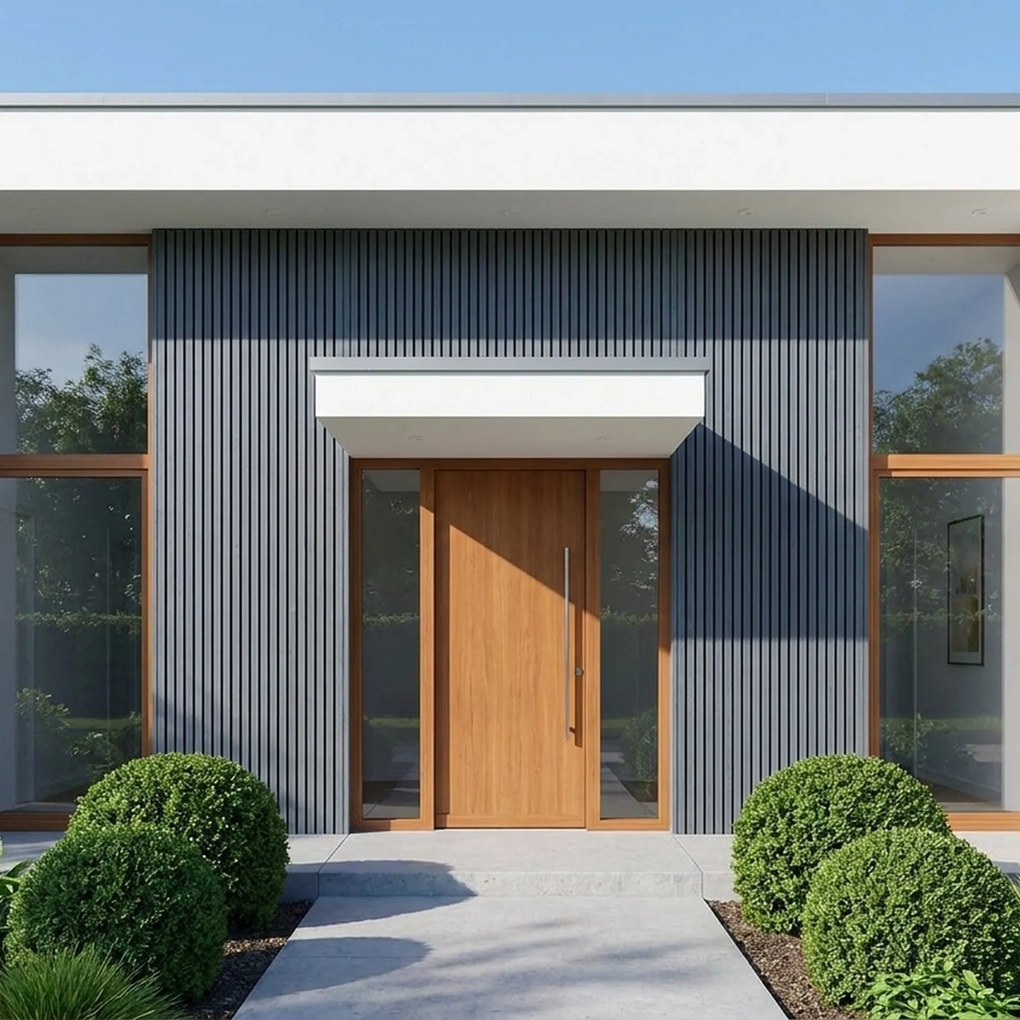 Buitenpanel Grijs 290cm | Gevelbekleding | Tuin | 3D Houtnerf