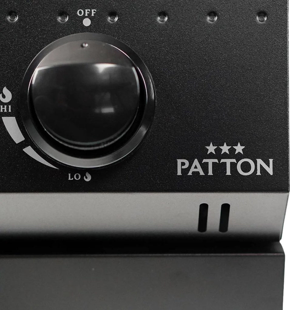 Patton Opus Inbouw Gasbarbecue 3 + 1 - zwart