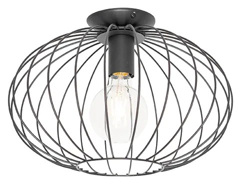 Industriële plafonnière zwart - Margarita