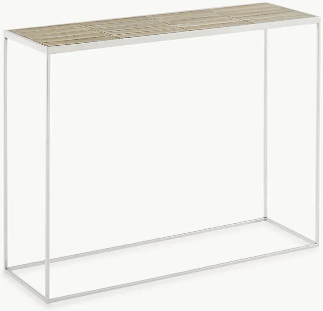Consoletafel van keramiek en chroomstaal, CERAMI