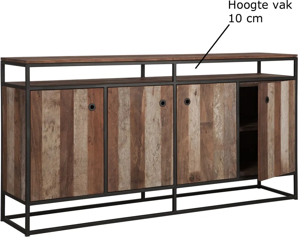 D-Bodhi Tuareg Dressoir Teakhout Met Metaal - 178x40x90cm.