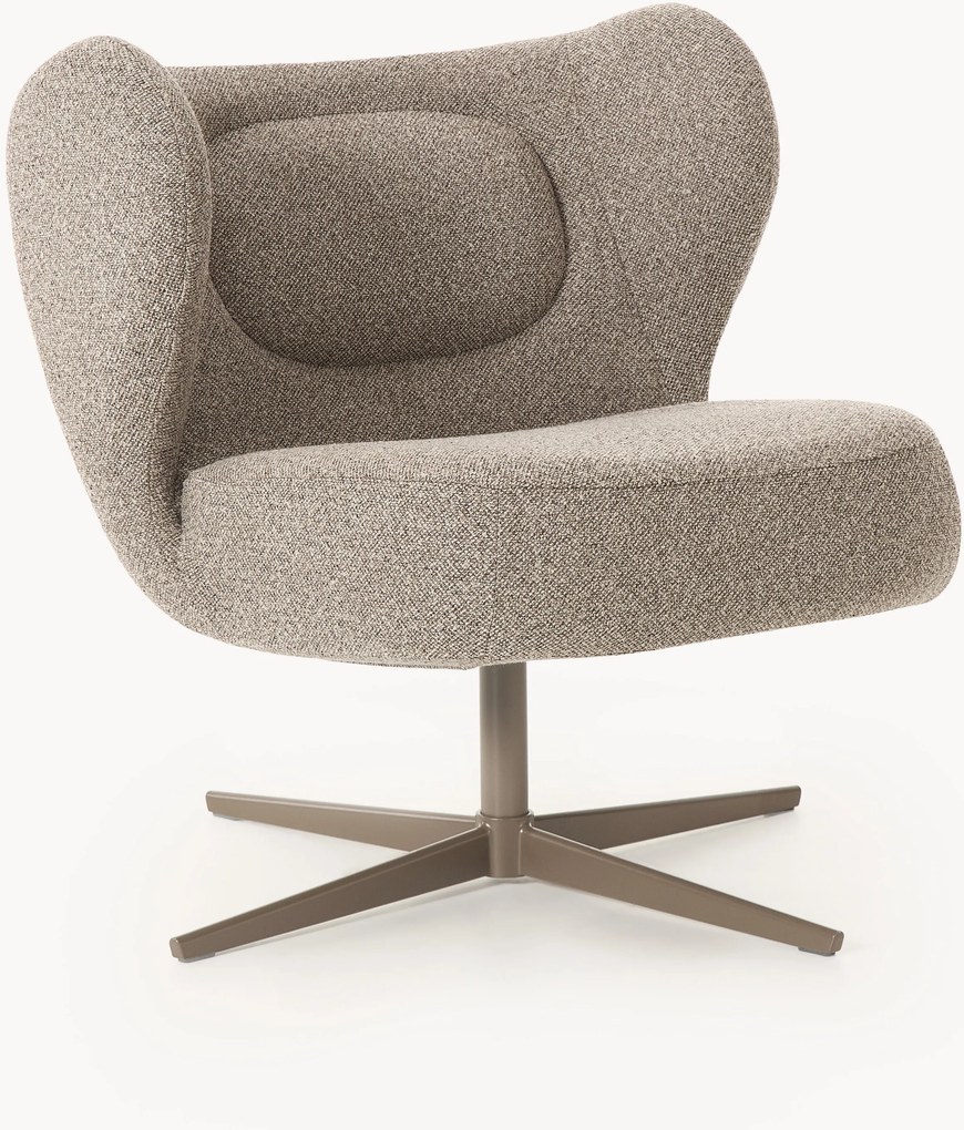Bouclé draaibare loungefauteuil Marlon