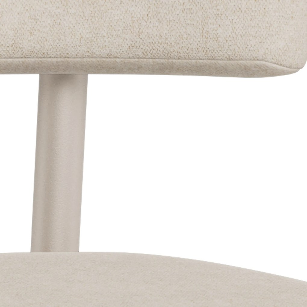 Mazzoni TORAY Beige (stof Apia 453)/onderstel kasjmier - GESTOFFEERDE EETKAMERSTOEL VOOR KEUKEN/EETKAMER