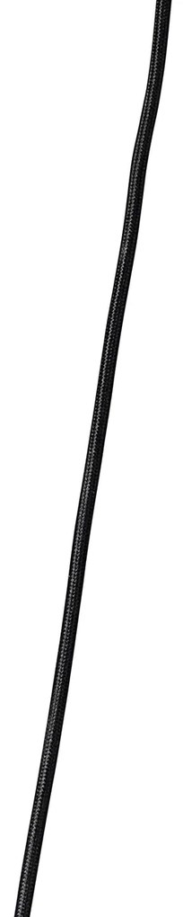 Hanglamp goud met amber glas 23 cm langwerpig 3-lichts - Kevin