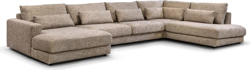 PEPP Interiors Como U Bank Met Ottoman Rechts Grijs Mix Puente 09