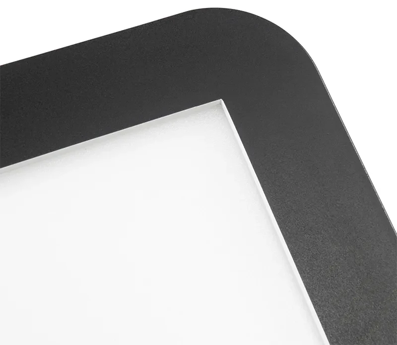 Moderne plafonnière zwart 40cm vierkant incl. LED 3-staps dimbaar IP44 - Steve Modern IP44 Binnenverlichting Lamp