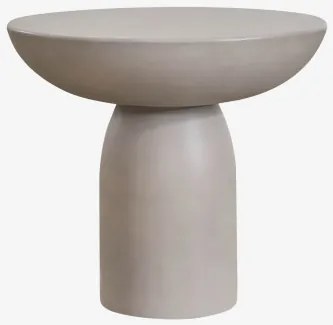 Ronde Bijzettafel Voor Tuin Ø50 Cm In Cement Zenadia Zand Grijs - Sklum