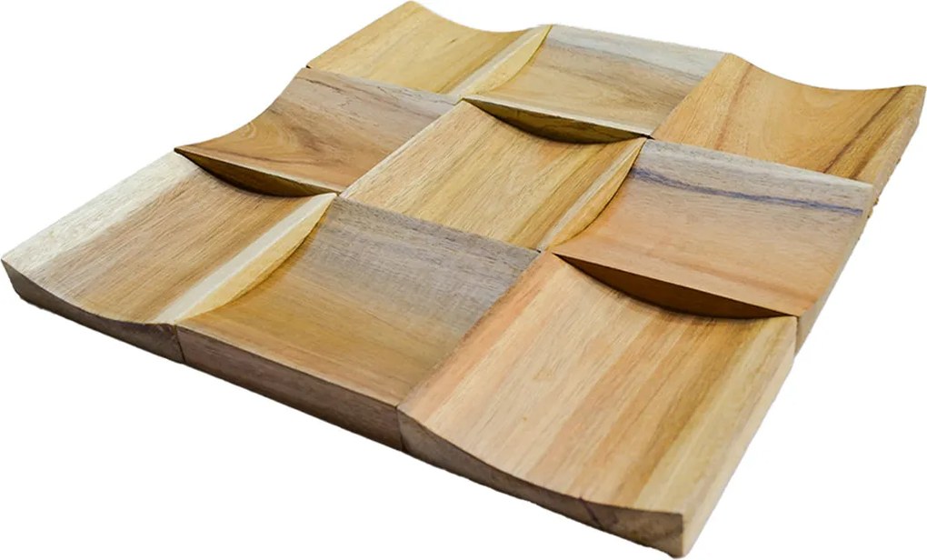 3D Houten Wandpaneel | Timeless Teak | 30×30 cm | Wanddecoratie
