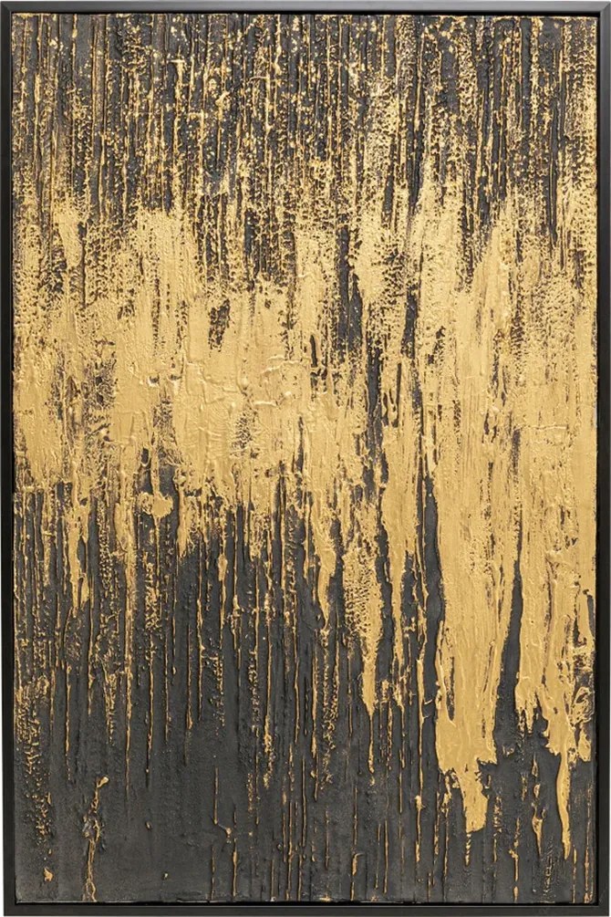 Schilderij Goud Zwart