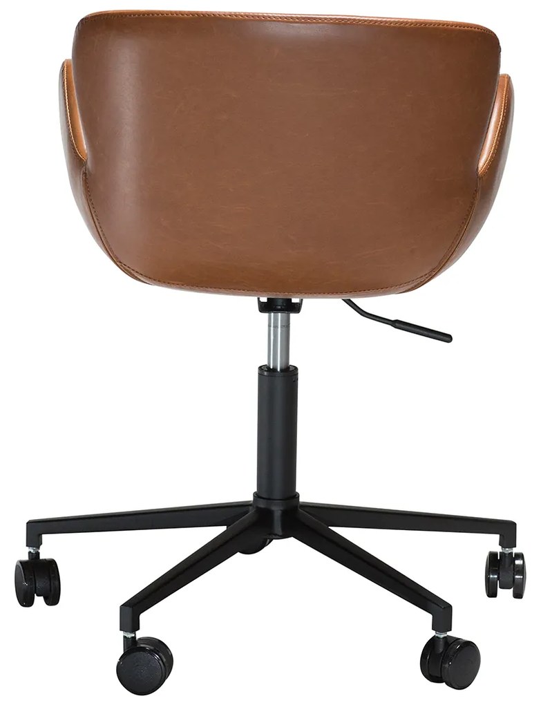 Dan-Form Gaia Design Bureaustoel Met Armleuning Bruin Kunstleer