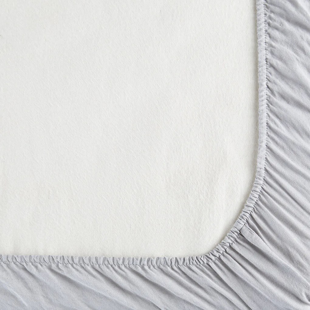 Hoeslaken voor topdekmatras in gewassen linnen, Elina