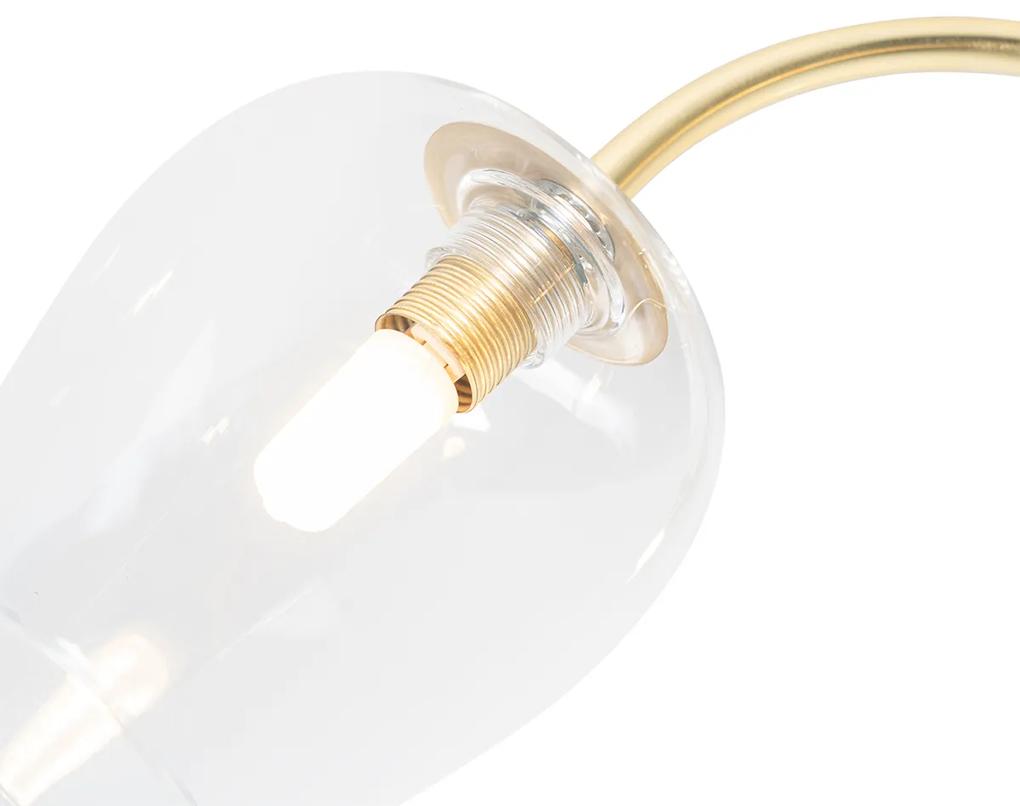 Klassieke plafondlamp goud met glas 3-lichts - Elien Klassiek / Antiek G9 rond Binnenverlichting Lamp