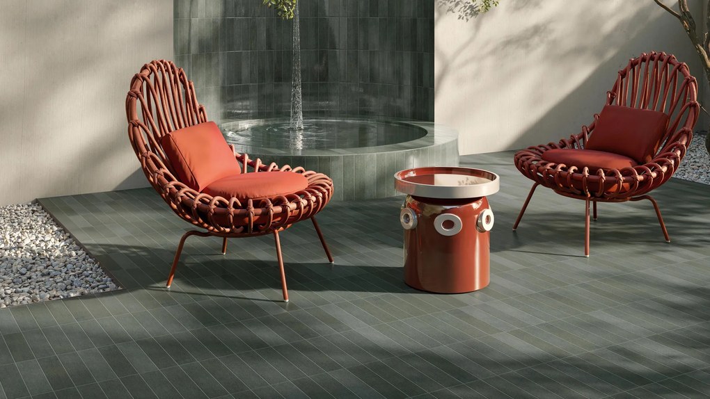 Valence Orizz vloertegel oliva mat 6.5x29cm groen