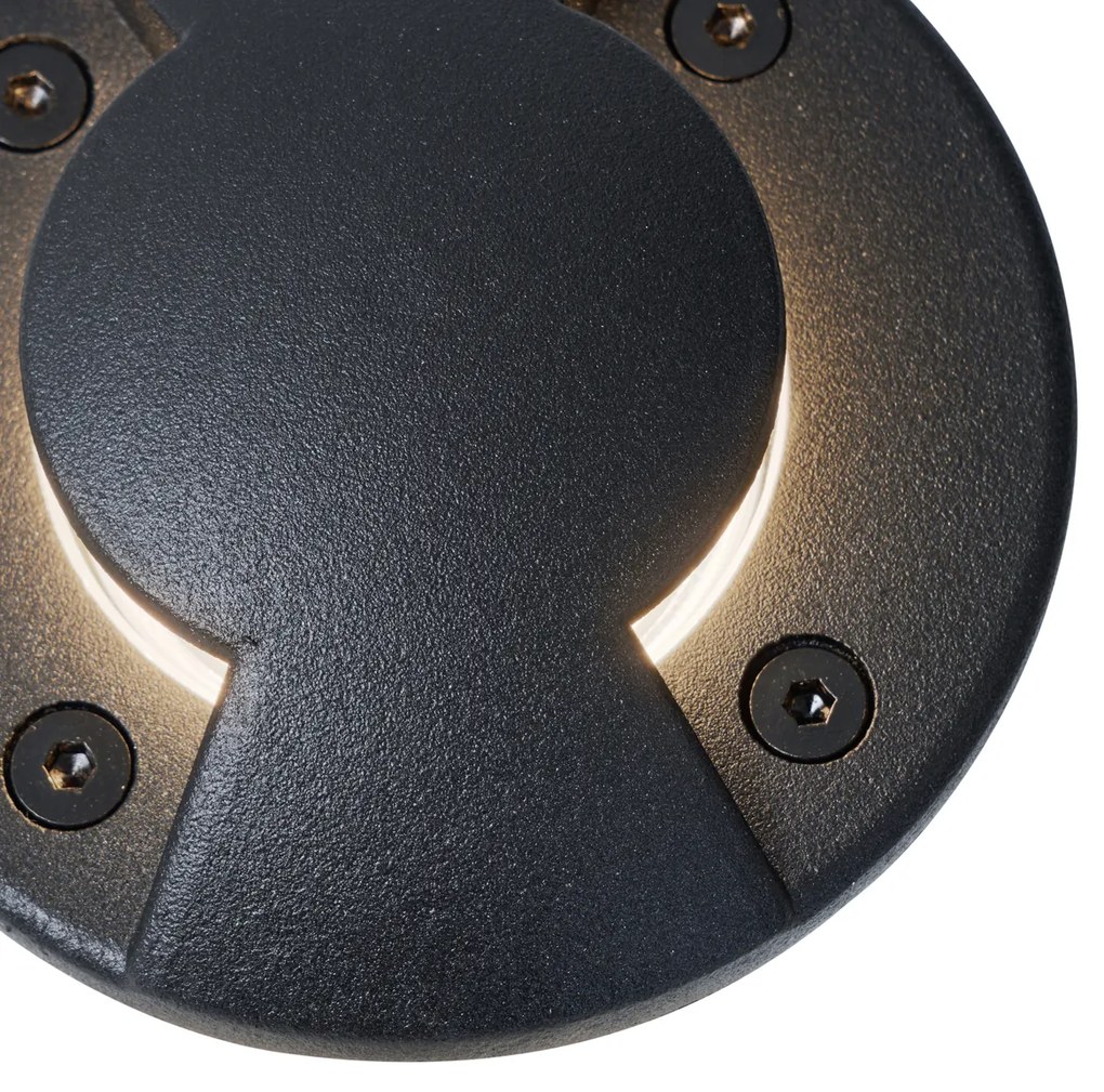 Moderne grondspot zwart GU10 50mm 2-lichts effect IP65 - Cellar