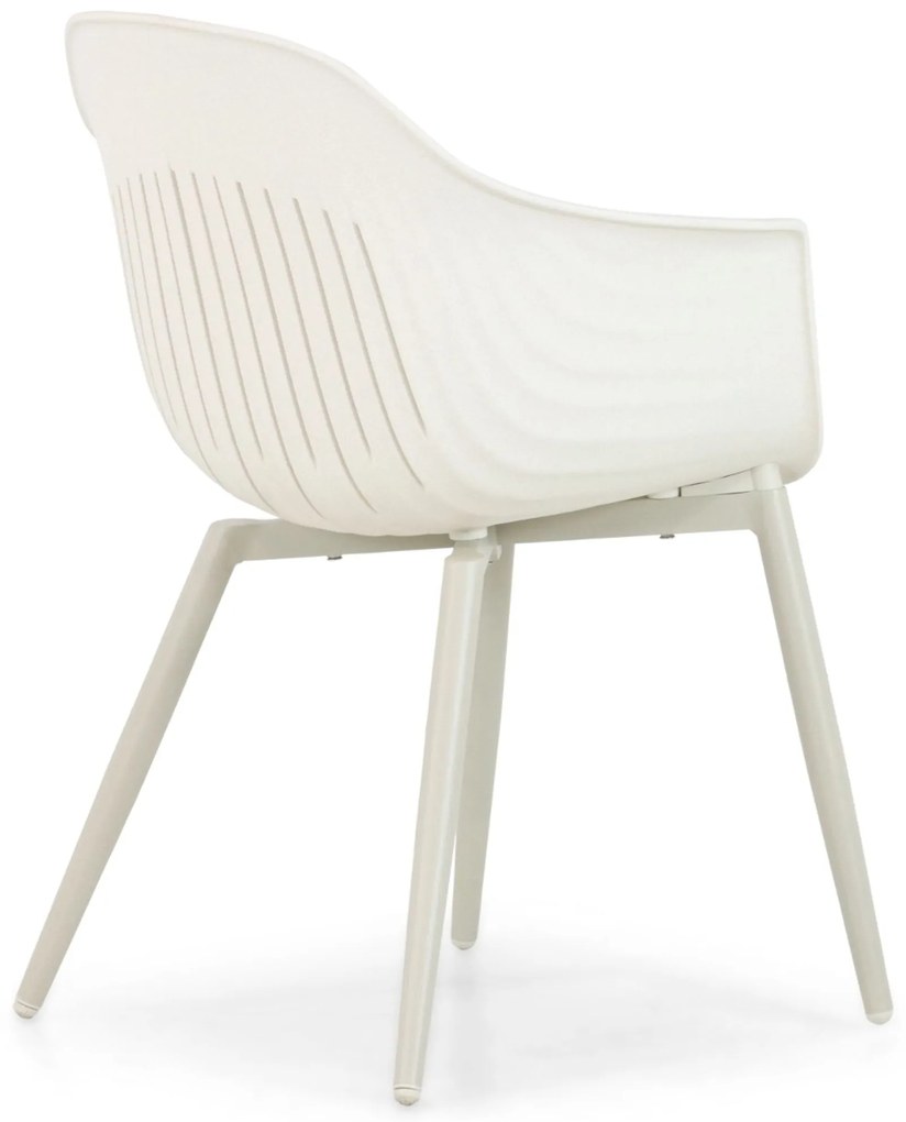 Tuinset 6 personen 220 cm Kunststof Taupe Lifestyle Garden Furniture Lissabon/Tavano