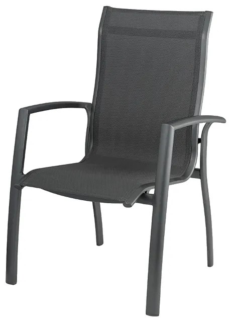 Kettler Legato/Edge stapelbare aluminium tuinset voor 6 personen 220x95 cm. - Antraciet