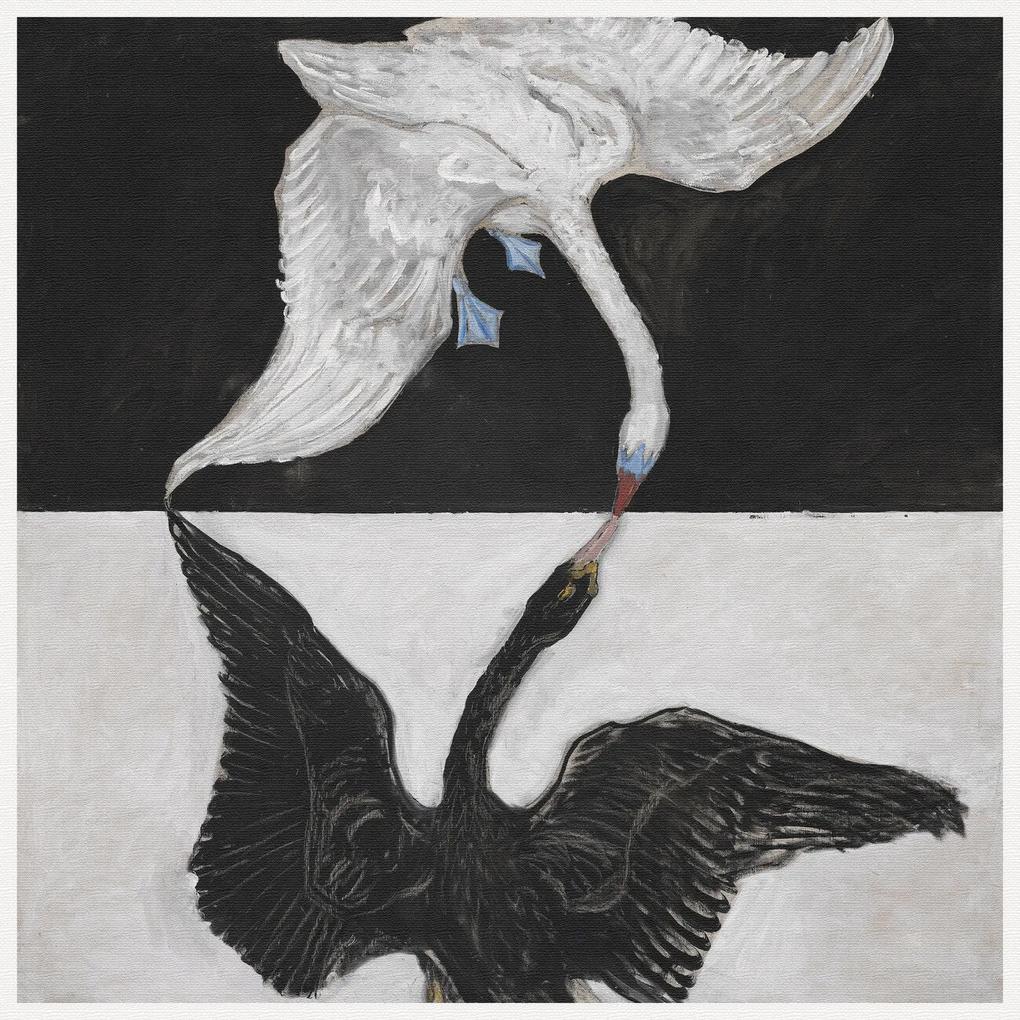 Kunstdruk The Swan No.1 (Black & White) - Hilma af Klint, (40 x 40 cm)